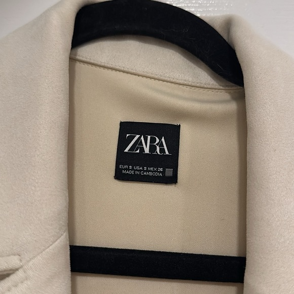 Cream Zara Overcoat - Picture 2 of 3